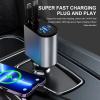 Fast Charge Retractable Car Charger ( iPhone & Android)