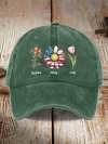 Unisex Floral Fdt Washed Cotton Hat