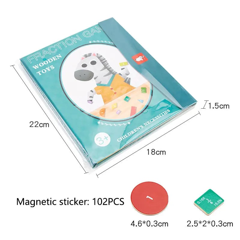 🔥Last Day Promotion 70% OFF🔥Montessori Magnetic Book Fraction Puzzle For Children