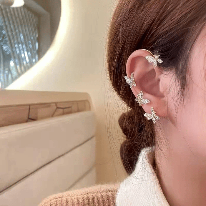 Zircon Butterfly Earrings