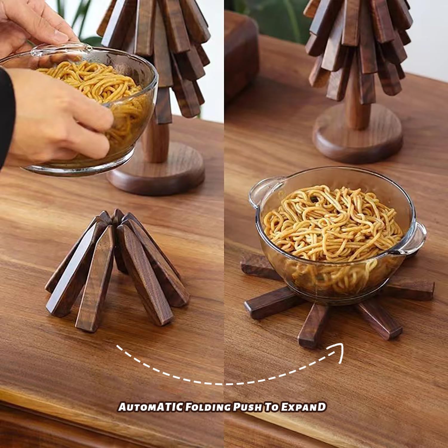 (🎄Early Christmas Sale - 49% OFF) ✨️Walnut Tree  Wooden Magnetic Trivet