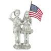 Handmade Patriotic Flag Children Statue