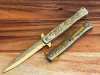 🌹 Handcrafted Rose-Inlaid Folding Blade