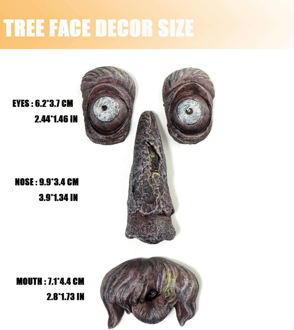 🌳Bark Ghost Faces Decorate Fun Yard Art