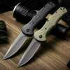 ⚔ Tactical Folding Knife – CPM-D2 Blade, Nylon Fiber Handle