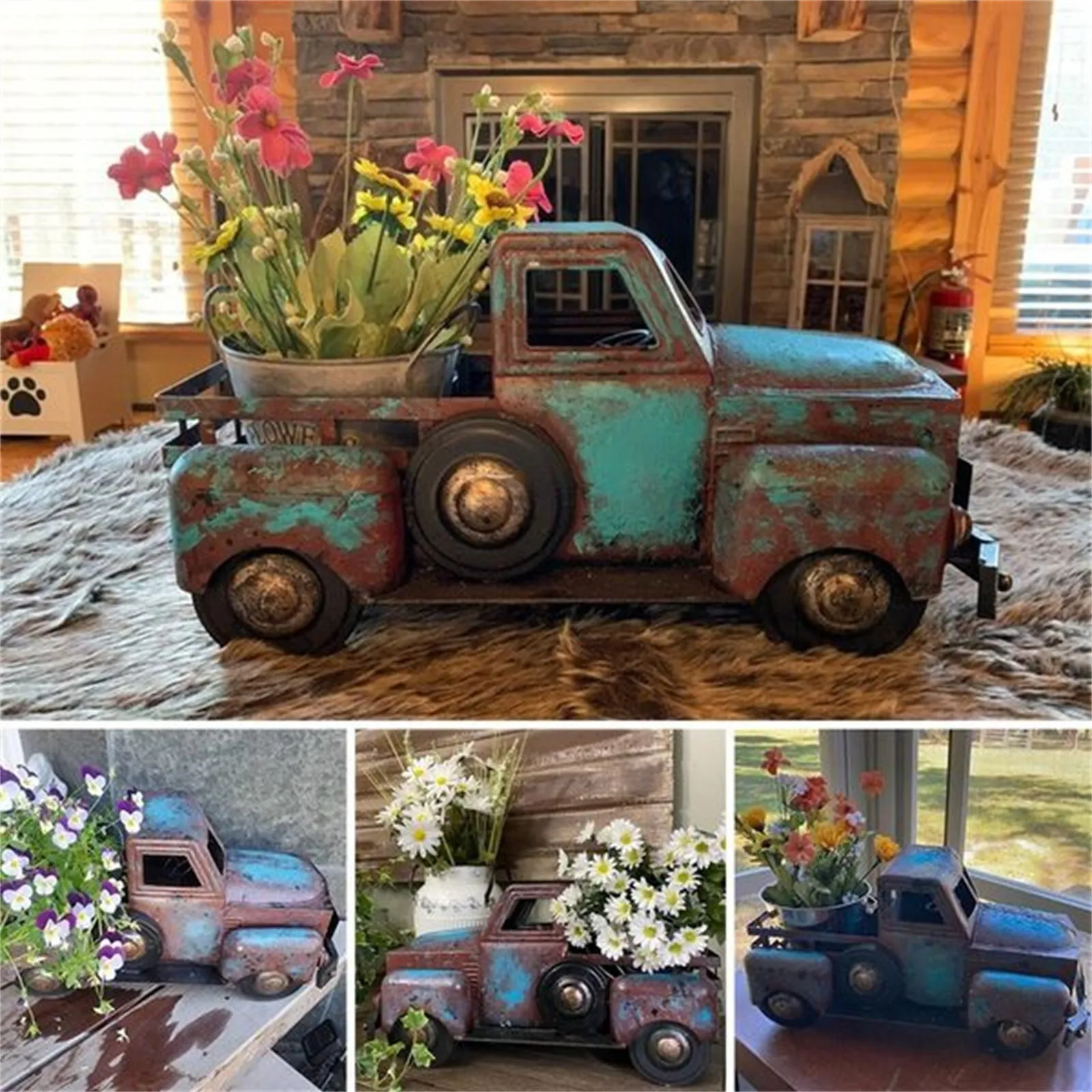 Retro Style Creative Car Flower Pot