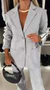 Women's Formal Fashion Set Lapel Long Sleeve Casual Suit