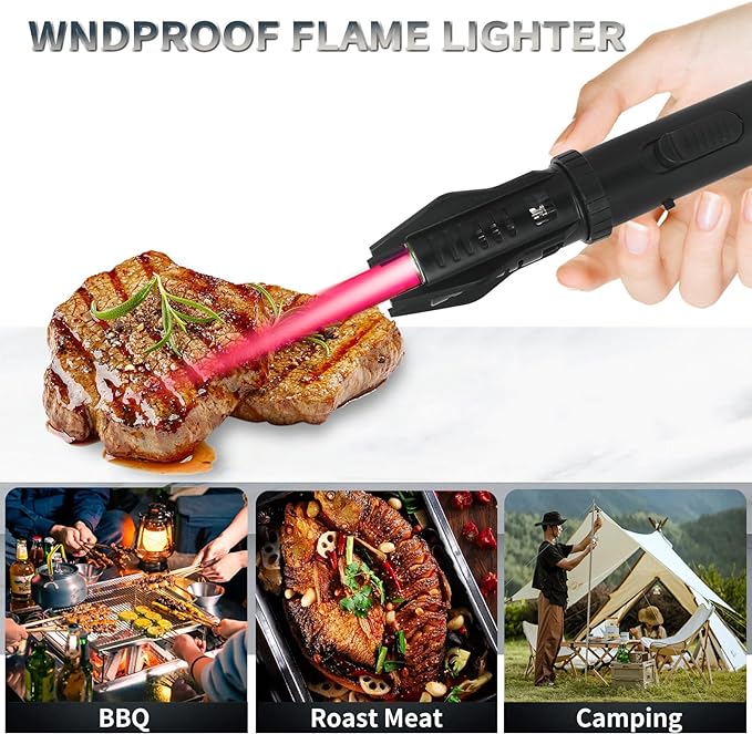 WINDDICHTES FEUERZEUG MIT GERADER FLAMME FÜR CAMPING UND OUTDOOR