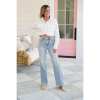 High Rise Vintage Wash Tummy Control Top Straight Leg Jeans(Buy 2 FREE SHIPPING & SAVE ＄9)