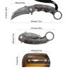Handmade Damascus steel Folding Pocket EDC Knife-with cowhide sheath And pocket clip