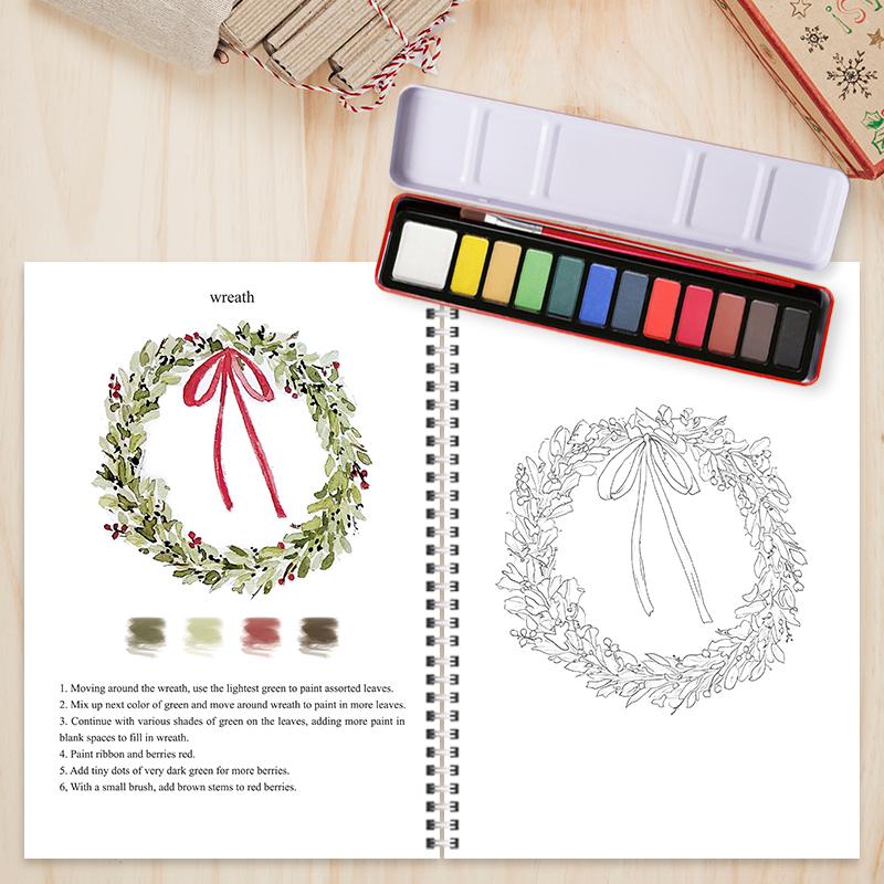 🎄Christmas Watercolor Workbook
