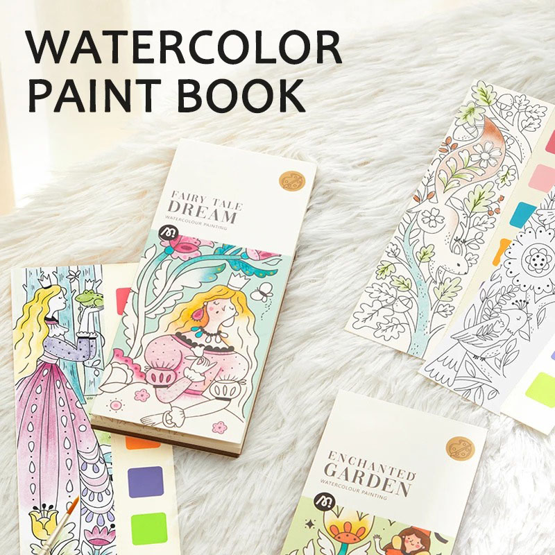 🎅(Christmas Hot Sale - 49% OFF) Pocket Watercolor Painting Book(With brushes and paints)-Buy 2 Free Shipping