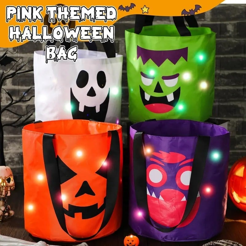 🎃 GlowPump LED Halloween Candy Bags (3 Pcs Set) ✨