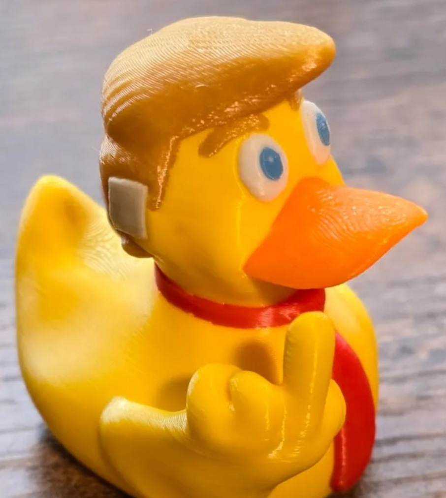 🤣Double Middle Finger Duck with Ear BandAid