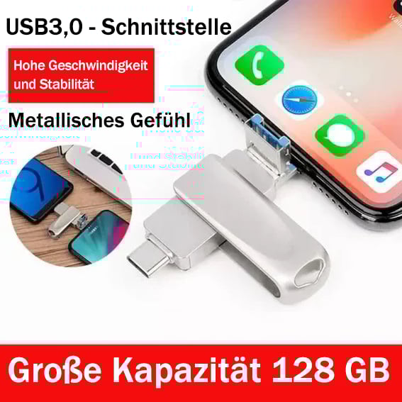 🔥Heißer Verkauf-49% Rabatt - [Multifunktional] Vier-in-Eins-Flash-Laufwerk für Mobiltelefone mit großer Kapazität