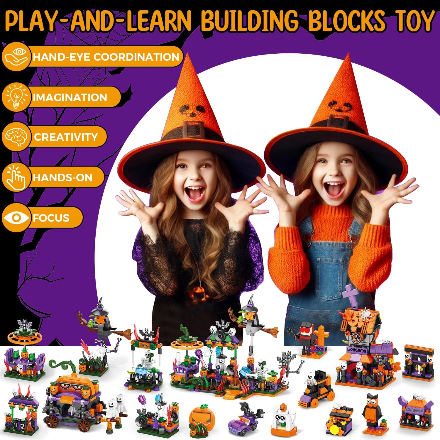 🔥HOT SALE-2025 Halloween Advent Calendar Building Block Gift🎃