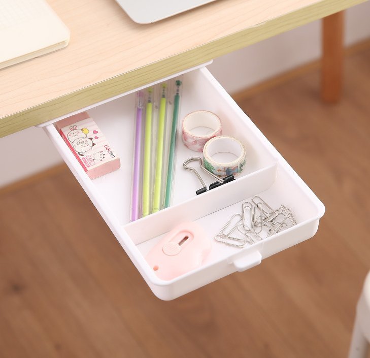 (🌲Early Christmas Sale- 48% OFF) Under Desk Storage Drawer - Buy 3 get 2 free now!