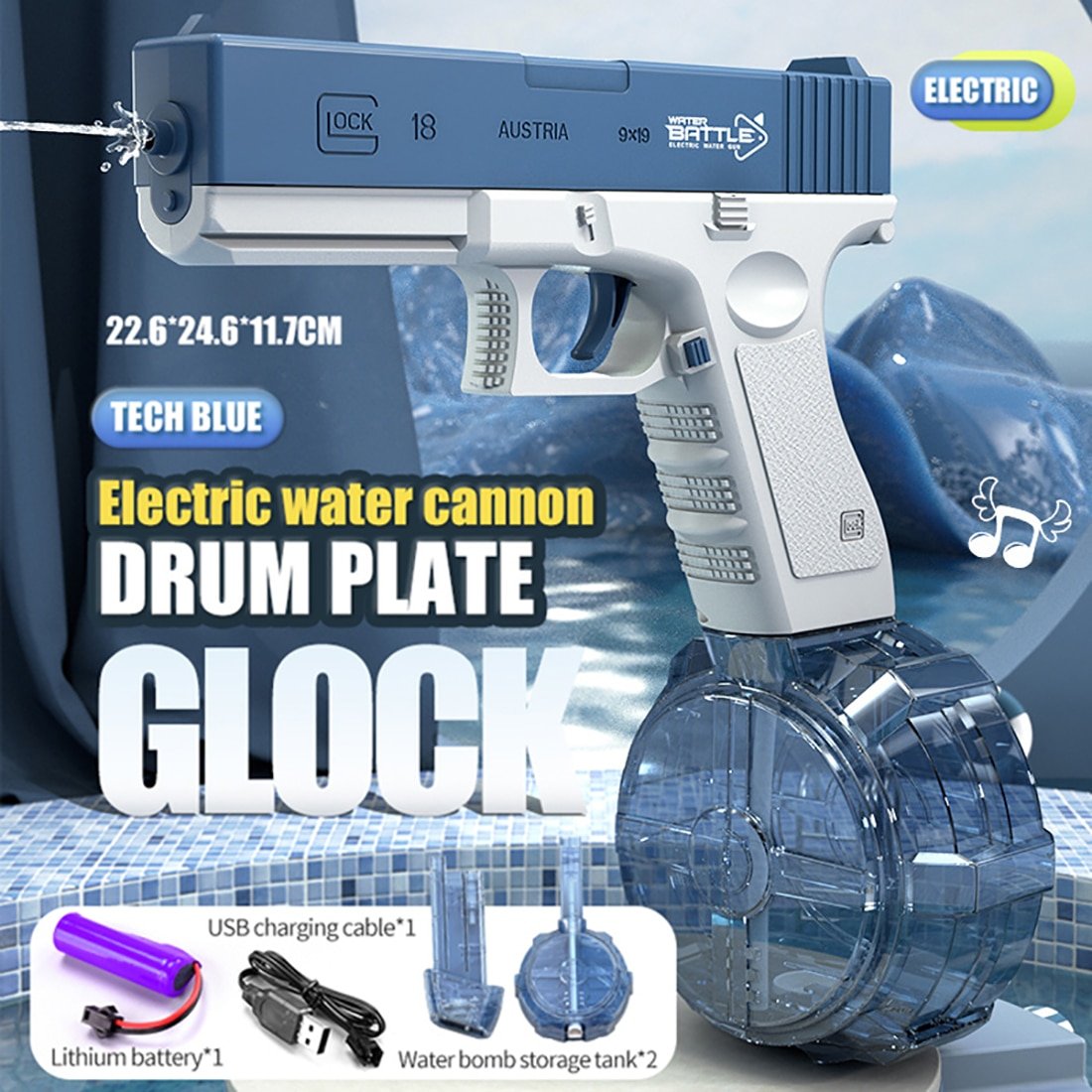 (Last Day Promotion - 50% OFF) New Glock Fast Shooting Water Gun(Buy 2 Free Shipping)