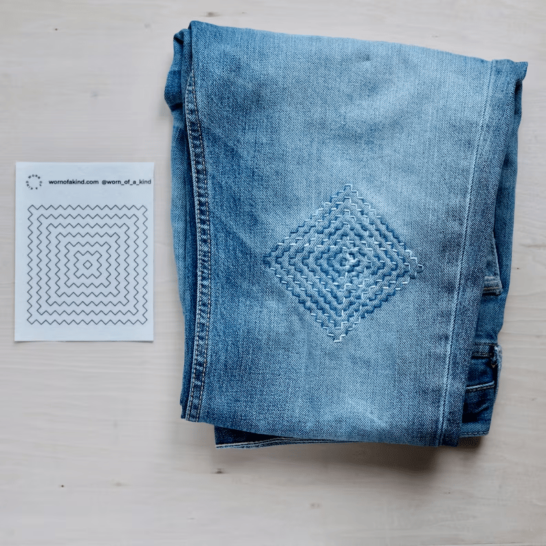 🔥Beginner-Friendly - 🪡Visible Mending Transfer Sashiko Pattern