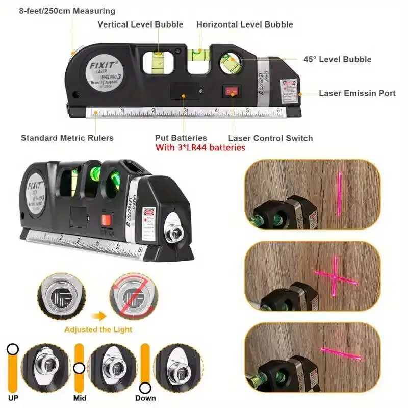 4 in 1 infrared laser level cross line laser