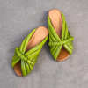 Peep Toe Handmade Leather Slippers