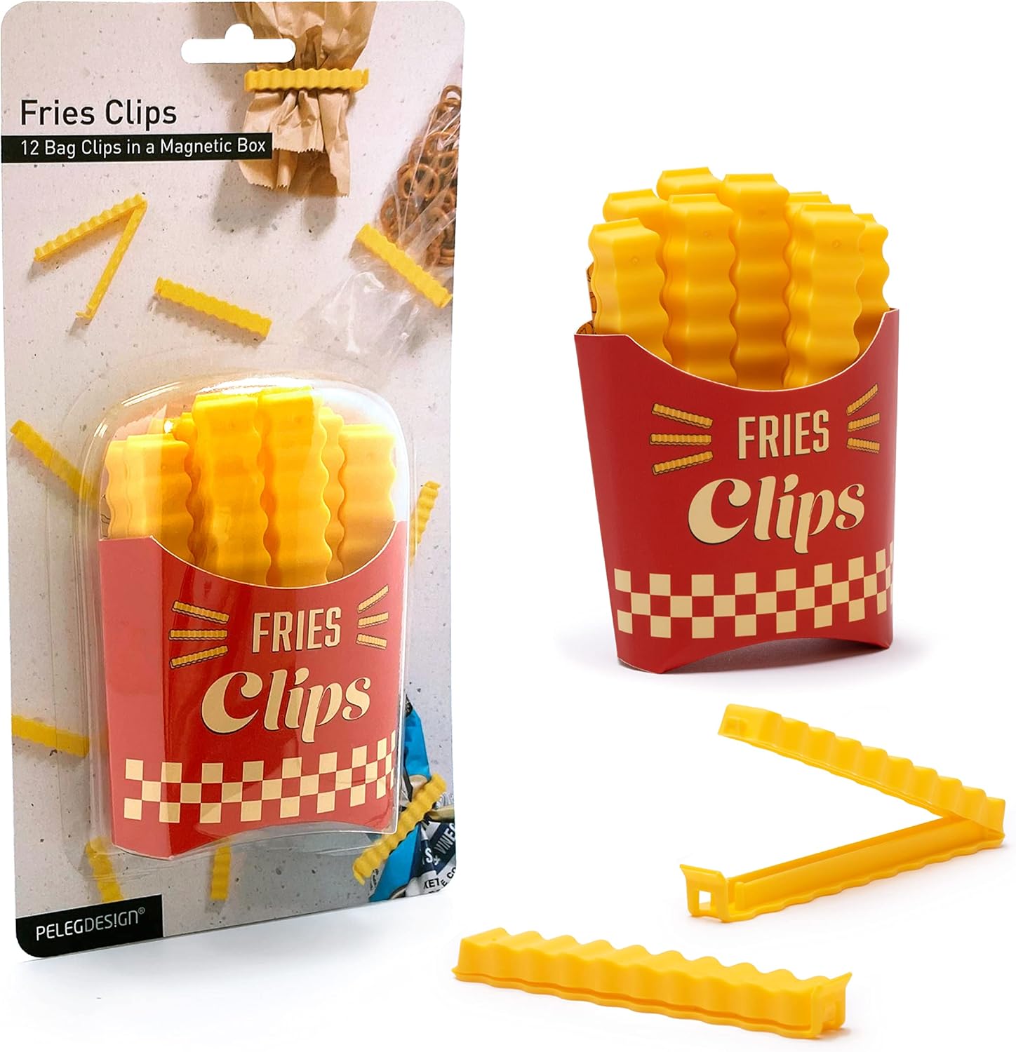 12 Cute French-Fries-Shaped Bag Clips