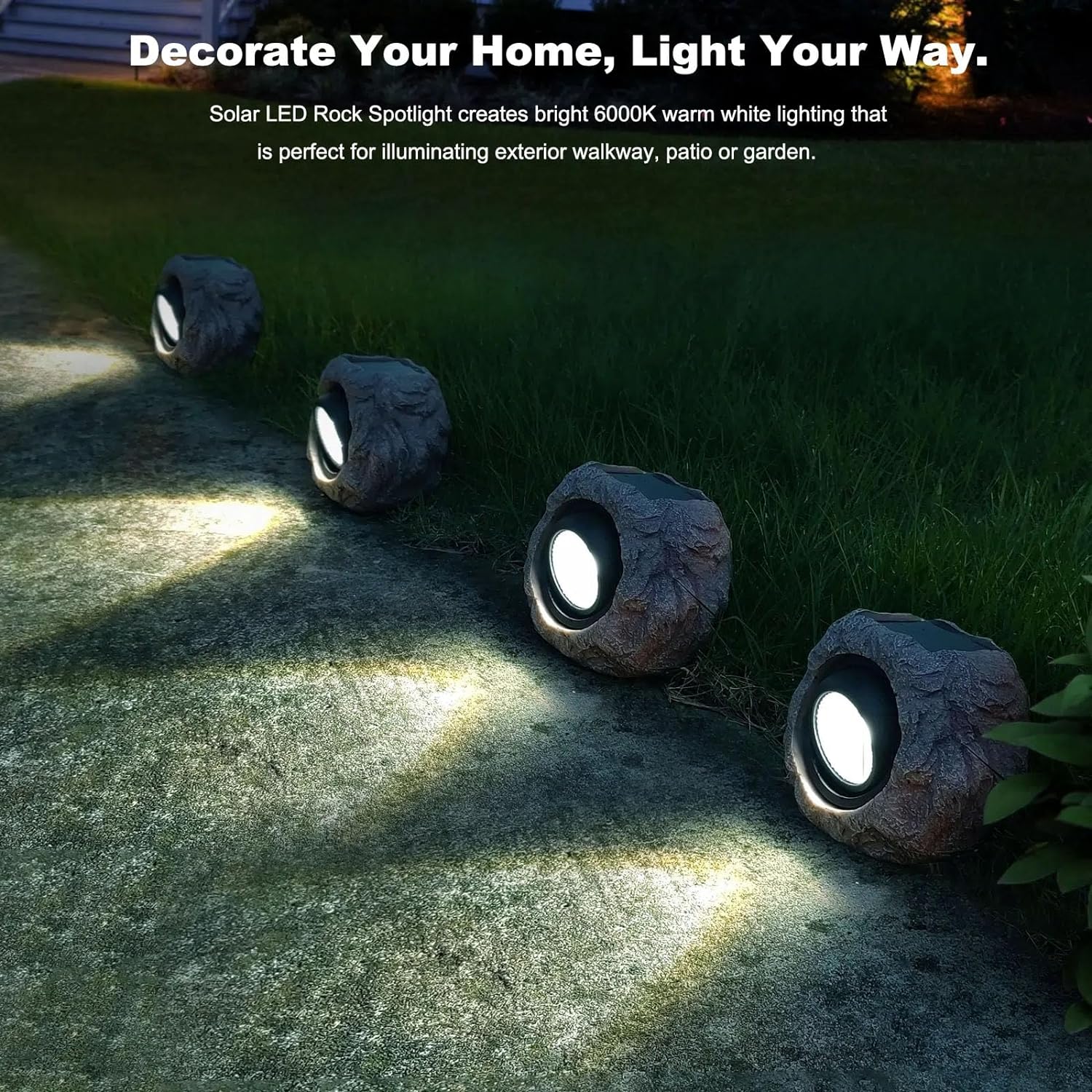 🎉Mother's Day Hot Sale🎁Solar Powered Outdoor Rock Lights⚡Buy 2 Get Free Shipping