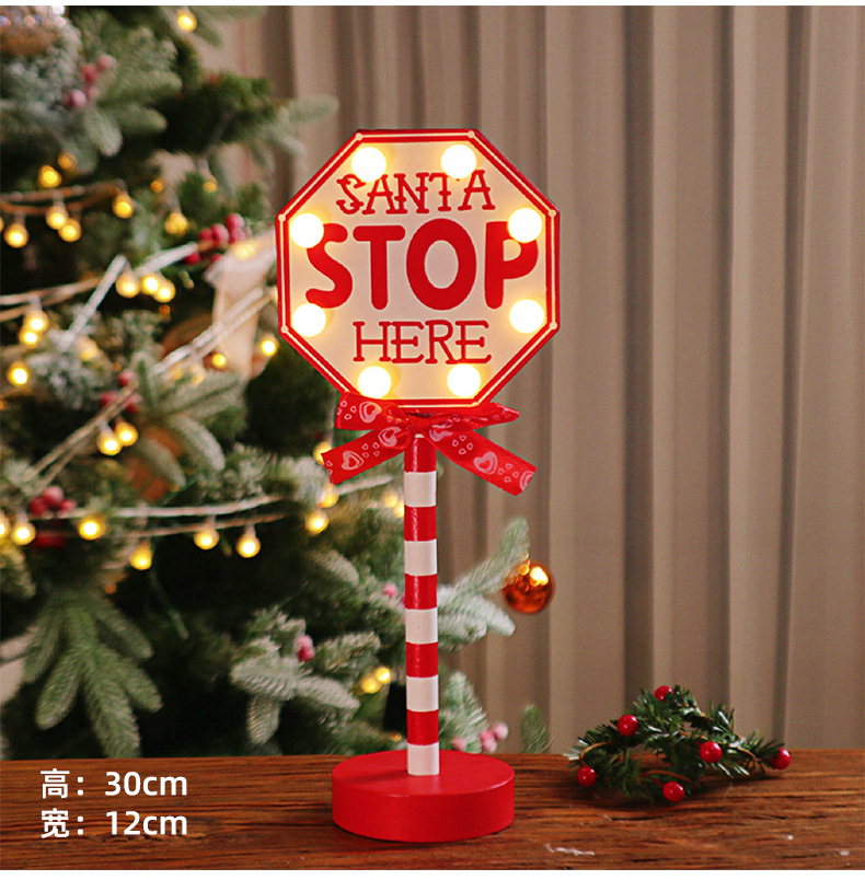 🔥Hot Sale 49% OFF🔥-Christmas street sign STOP decorative lights