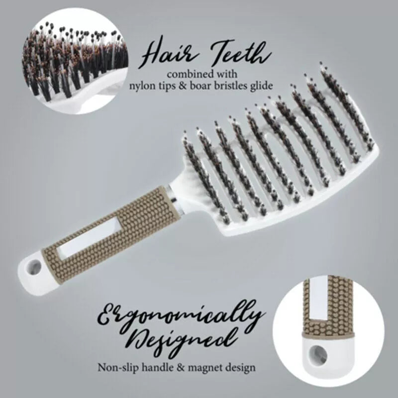 🔥BUY 1 GET 1 FREE LAST DAY🔥Detangler Bristle Nylon Hairbrush