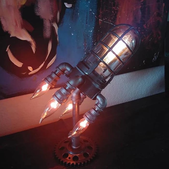 🎄🎅Christmas Presale - 49% OFF🎄-🚀Steampunk Rocket Lamp (BUY 2 FREE SHIPPING)