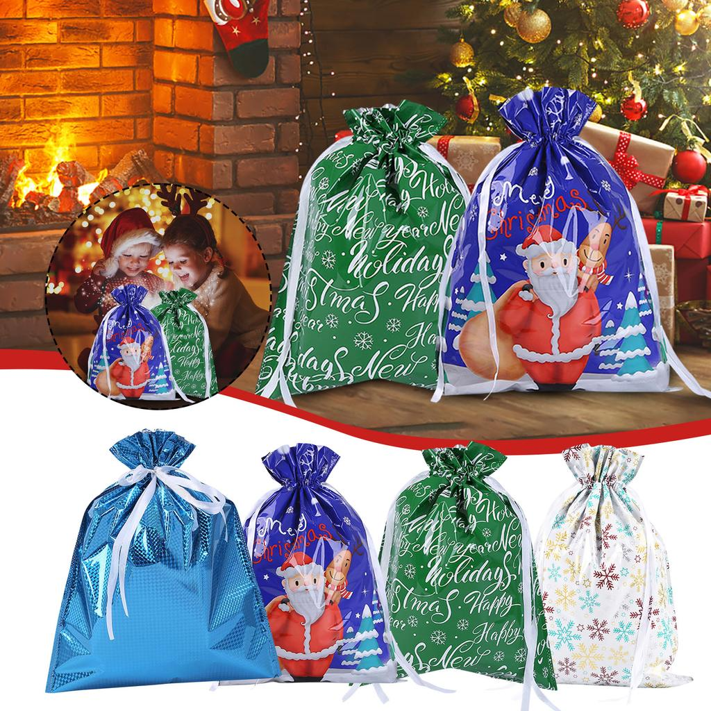 (🌲EARLY CHRISTMAS SALE - 50% OFF) Drawstring Christmas Gift Bags, 🔥Buy 5 Get 5 Free & Free Shipping(100 PCS)