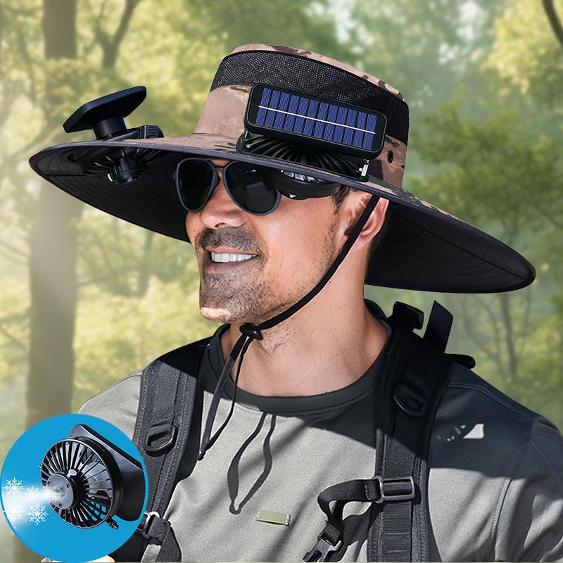 ❄️New Upgraded Spray Fan⚡2025 New Ultra-Light Solar Air Conditioner Fan Sun Hat ⚾ (Weighs Only 11 Ounces)