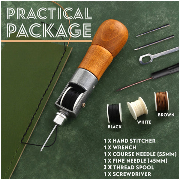 🔥Mother's Day Sale 50% OFF💗 - Leather Sewing Awl Kit Hand Stitcher Set