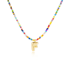 🌈 Letter Beaded Necklace for Women🔤A-Z