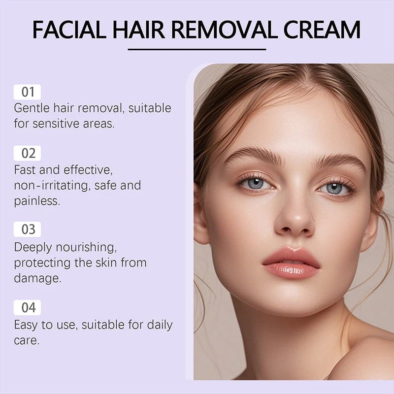 🎁TikTok Last Day Sale - 70% OFF🔥Gentle and Painless Facial Hair Removal Cream