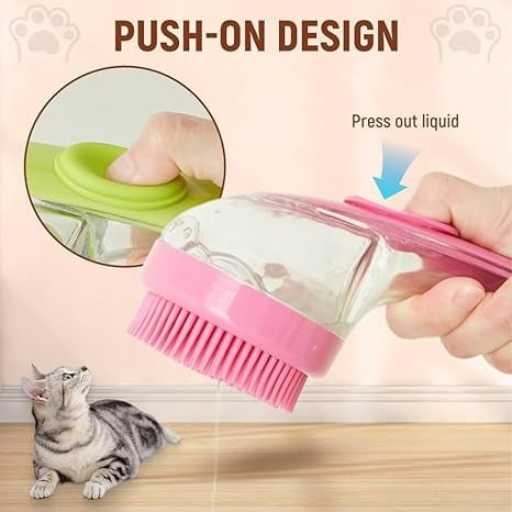 🔥Letzter Tag Verkauf 49% Rabatt🐶🐱2-in-1 Haustier-Badebürste (mit integriertem Seifen-Spender)