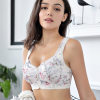 Front Zipper Wireless Flower Bra