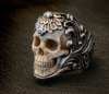 Vintage Polish Floral Armor Antler Skull Ring( BUY 2 FREE SHIPPING)