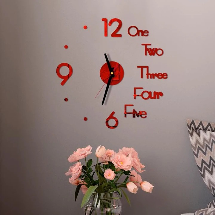 Diy Large Wall Clock Modern Design 3D Wall Sticker Clock - IF 2020 Design Award