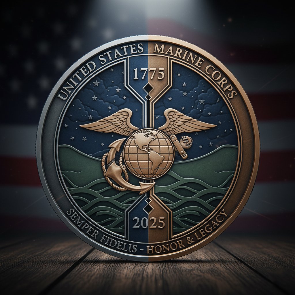 ✨ The Enduring Legacy Coin: 250 Years of Marine Corps Excellence