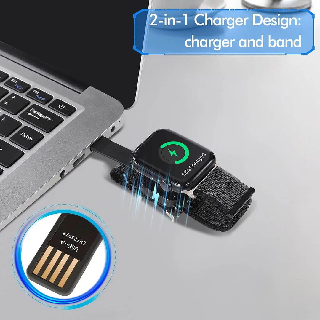 🔥LAST DAY SALE 50% OFF💕Suitable For Apple Wireless Charging Integrated Replacement Nylon Watch Strap