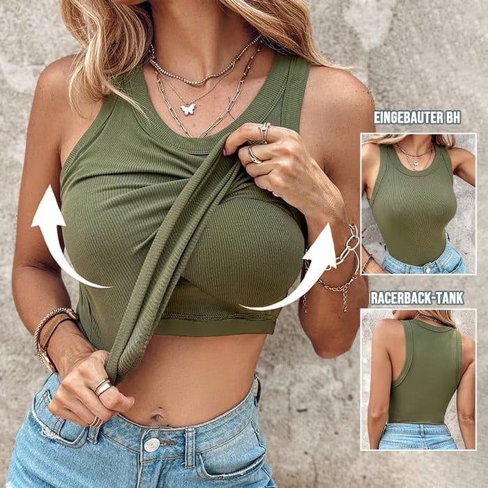 🎉Letzter Tag 49% Rabatt🔥BH‑Tanktop gerippt & komfortabel