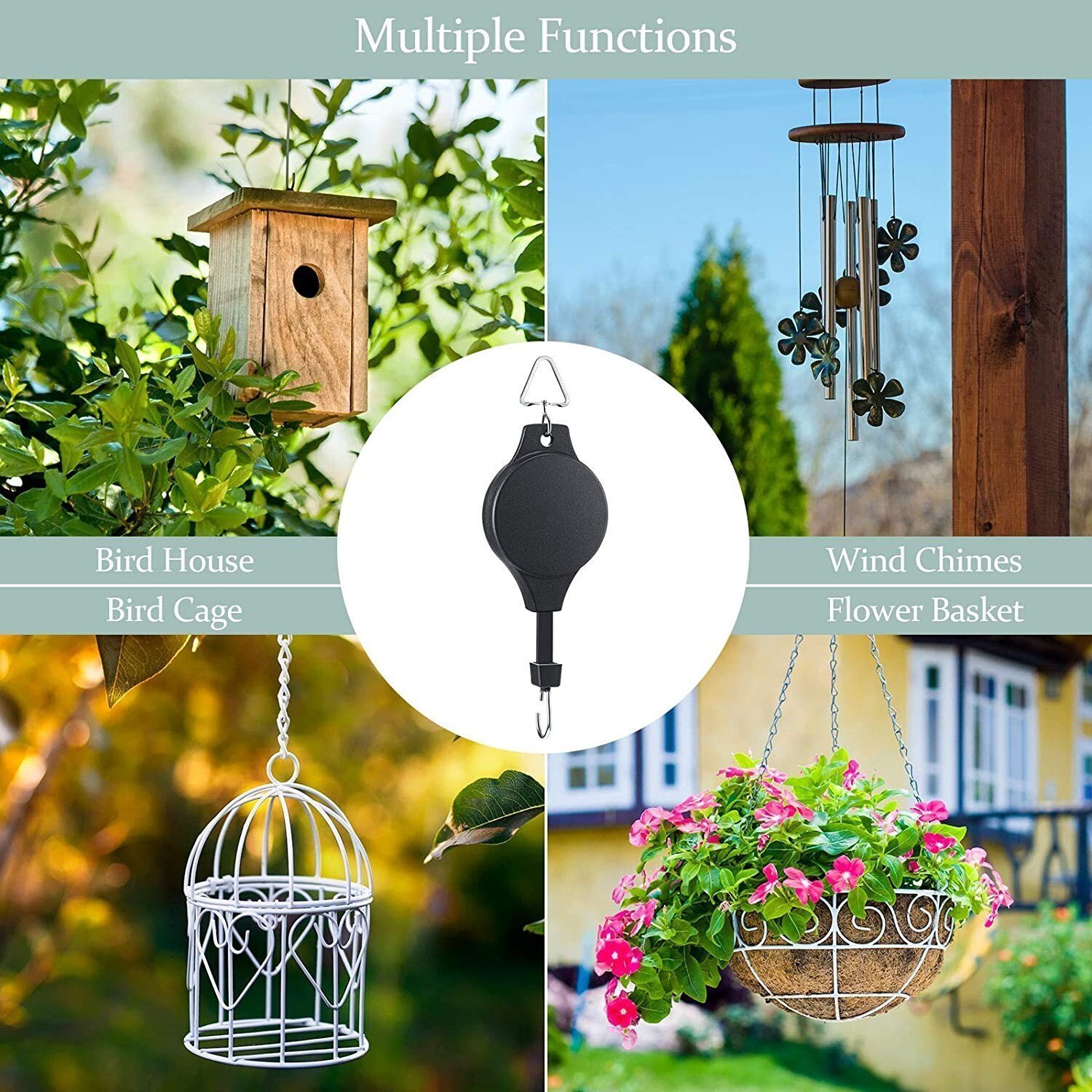 🌳Plant Pulley Set For Garden Baskets Pots, Birds Feeder