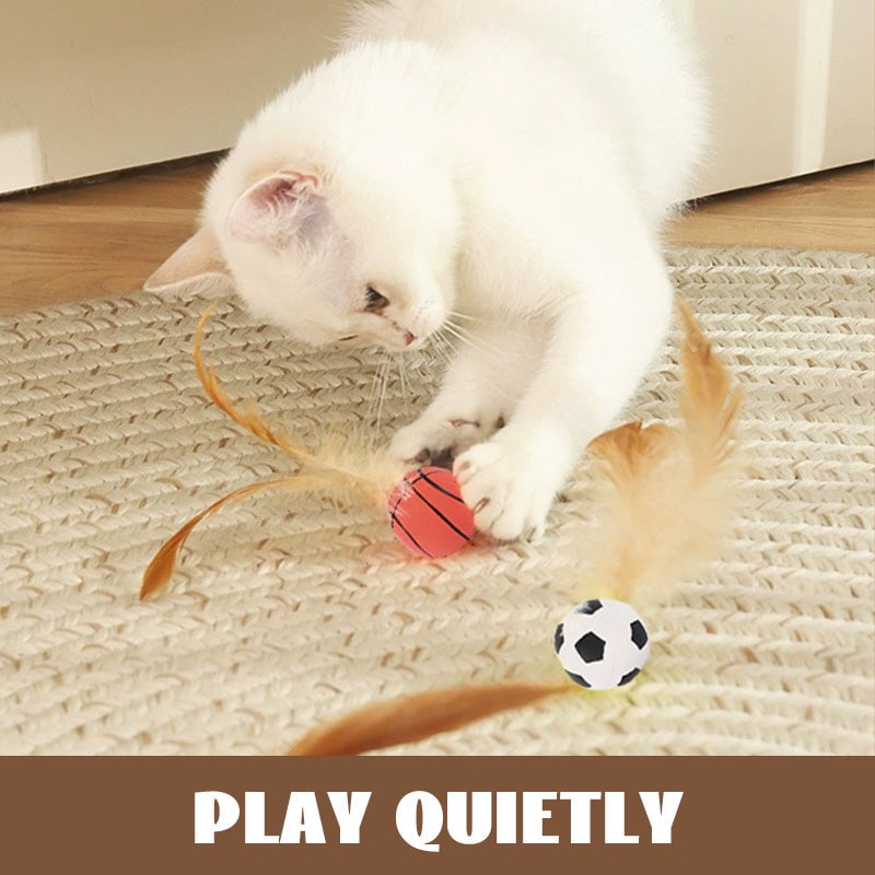 💥Only $9.99 Today😻Chicken Feather Elastic Ball Pet Toy