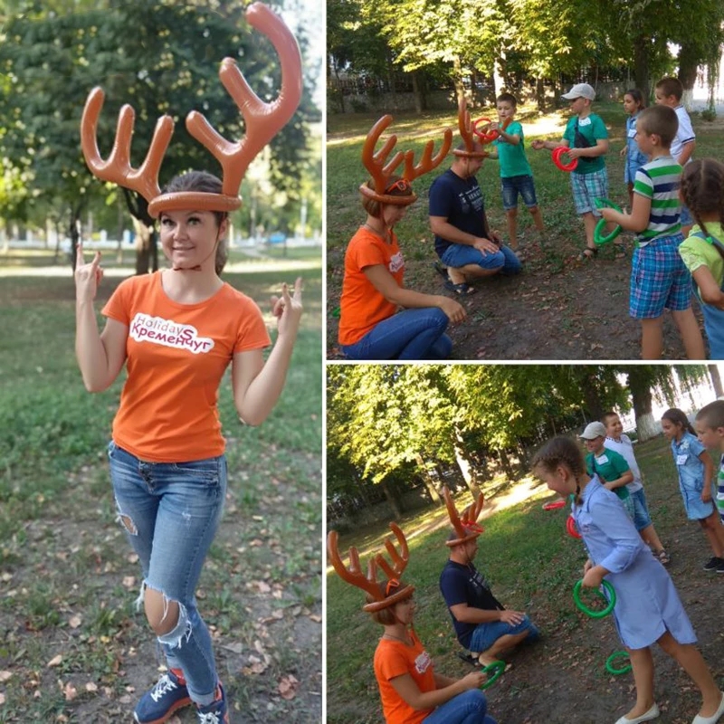 (🎄Christmas Hot Sale🔥🔥)Christmas Inflatable Reindeer Antler Toss Game(BUY 5 GET 3 FREE & FREE SHIPPING)