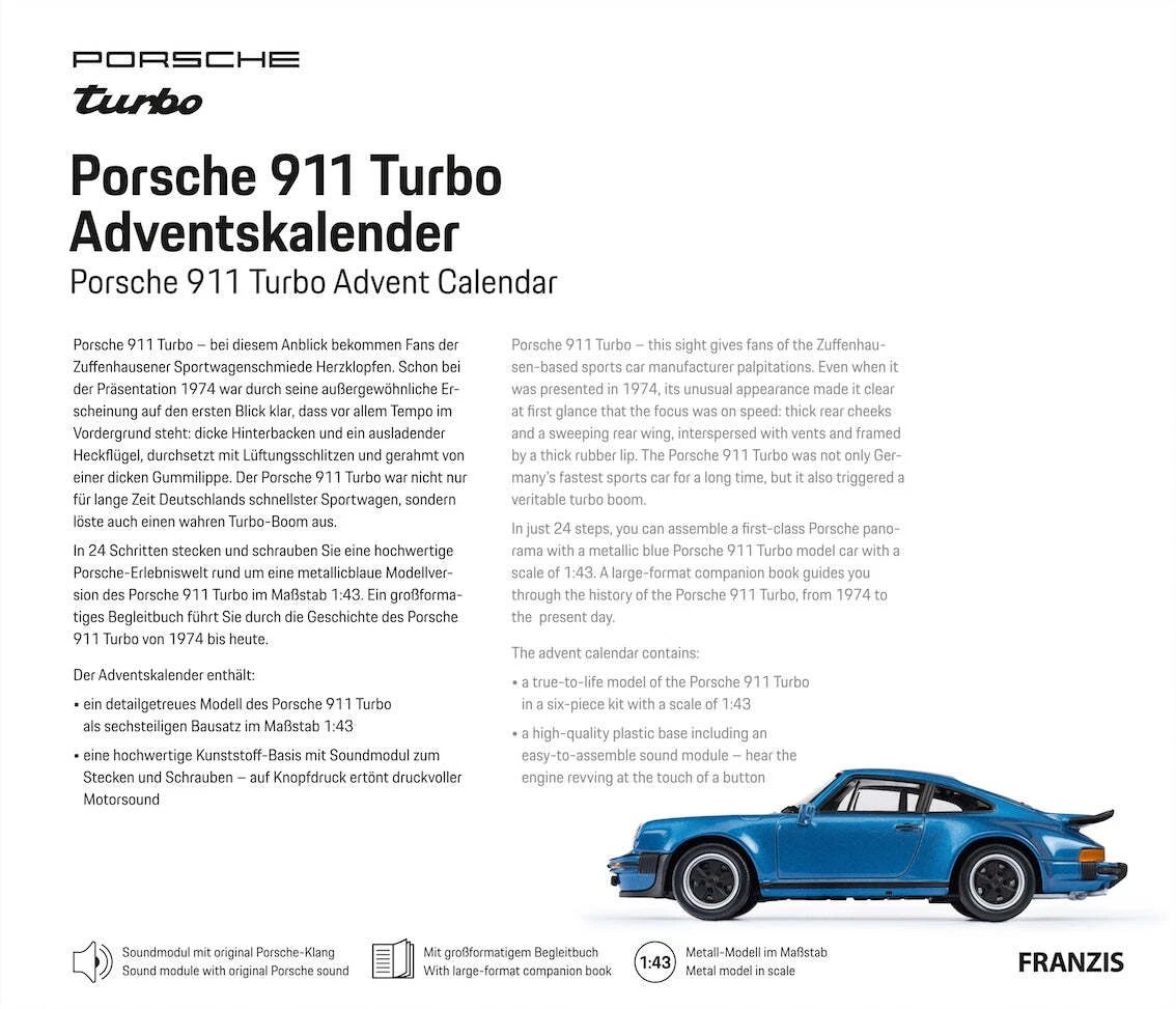 🔥Last Day 50% OFF -Porsche 911 Turbo Advent Calendar