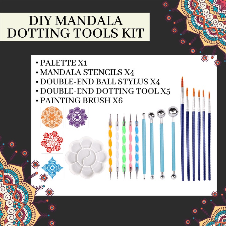 (New Year's Pre-Sale-Save 50% Off) DIY MANDALA DOTTING TOOLS KIT - Buy 2 Free Shipping