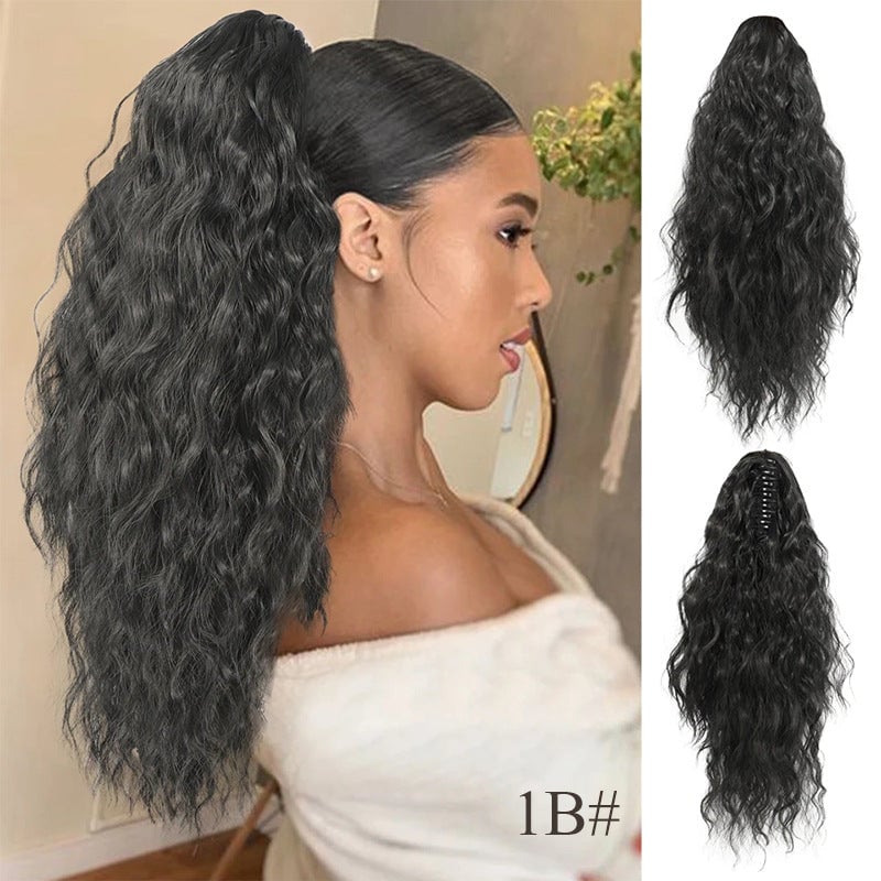 🎁Letzter Tag 49 % Rabatt🔥76cm gewellte, krauses Haarverlängerung mit Pferdeschwanz
