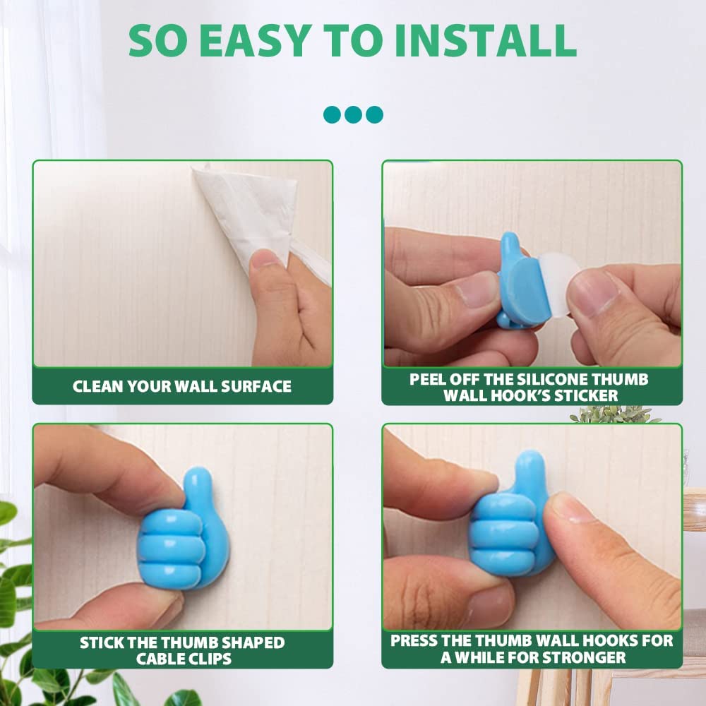(🔥2023 New Year Sale-48% OFF) Silicone Thumb Wall Hook (5pcs/pack)