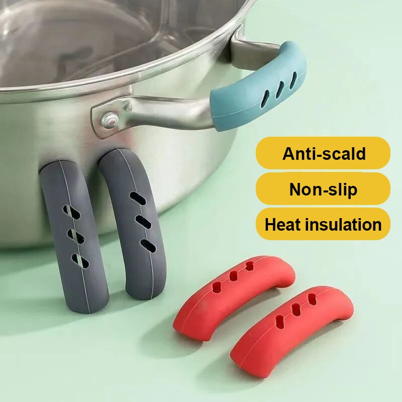 49% Off- Silicone Anti-scald Pot Handle Cover 1 Pair- Buy 6 Free Shipping